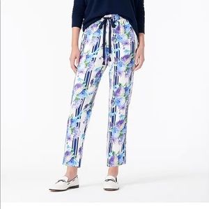 - J. Crew lined pull on pant in floral stripe 6